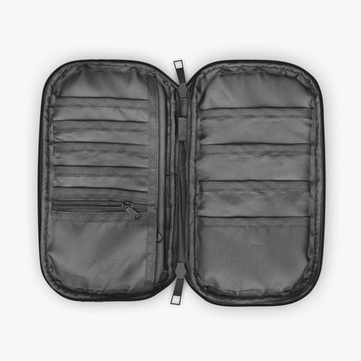 DOKO Passport Wallet - Black & Yellow With Shoulder & Wrist Strap - Bricks Masons