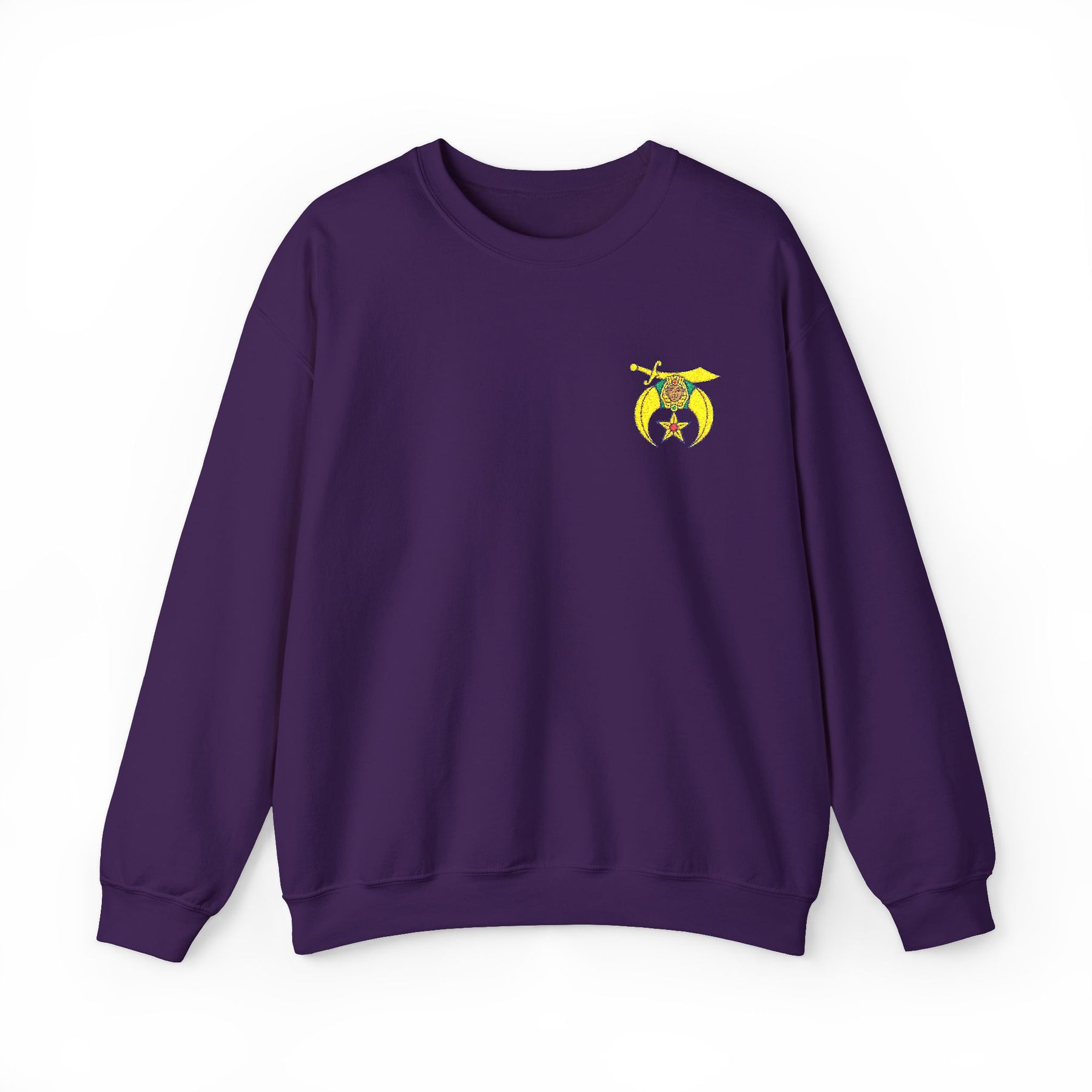 Shriners Sweatshirt - Crewneck Embroidered Front Detail - Bricks Masons