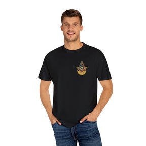 Past Master Blue Lodge T-Shirt - Garment-Dyed US Flag - Bricks Masons