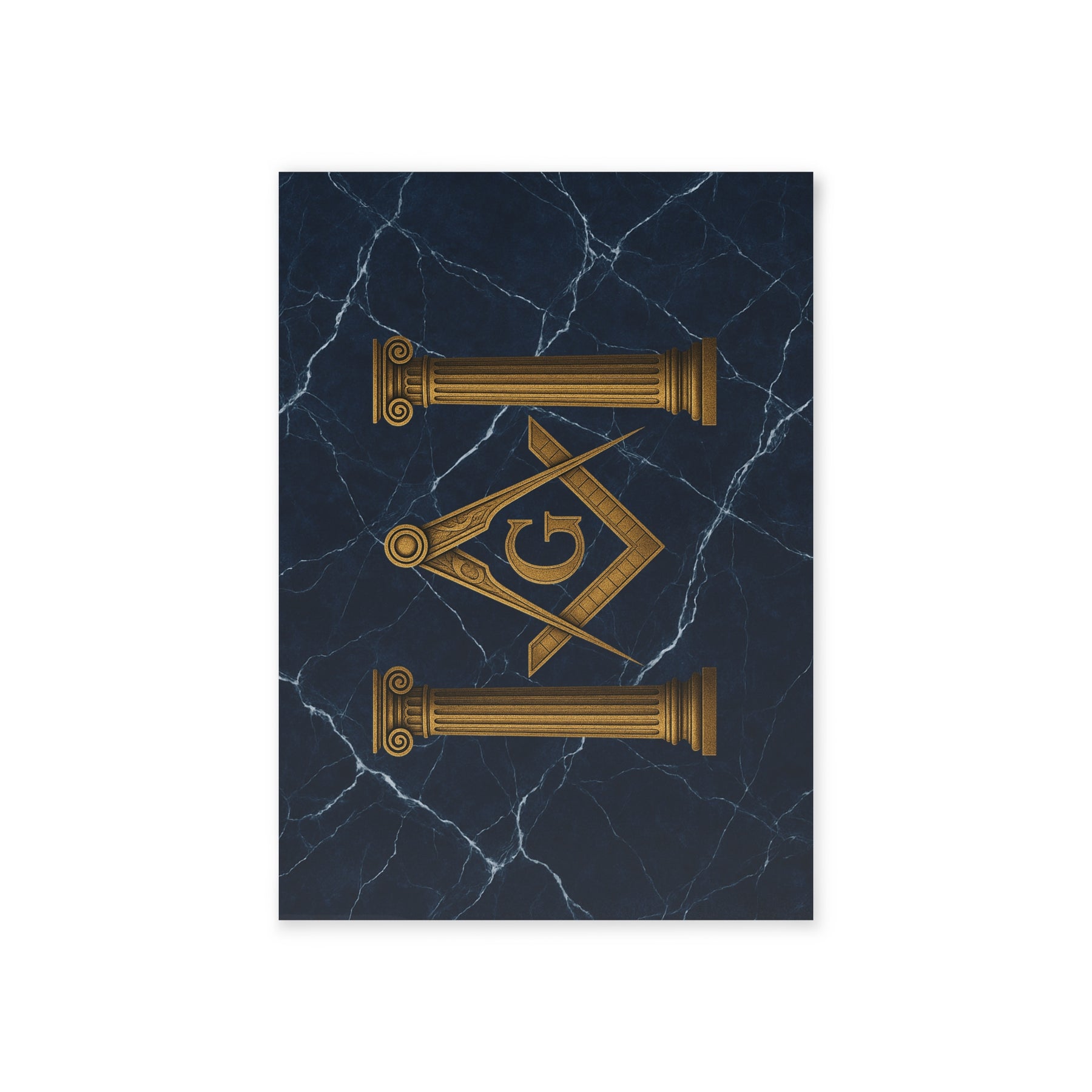 Master Mason Blue Lodge Greeting Card -  (Two-sided print) - Bricks Masons