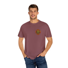 Master Mason Blue Lodge T-Shirt - Firefighter Mason Garment-Dyed Tee - Bricks Masons