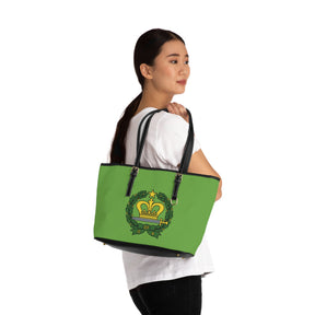 Order of the Amaranth Handbag - Green PU Leather With Ample Interior - Bricks Masons