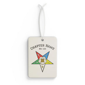OES Car Air Freshener - Colorful Star Design With Personalization - Bricks Masons