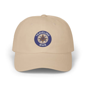 Master Mason Blue Lodge Baseball Cap - Embroidered Traveling Man Dad Cap - Bricks Masons
