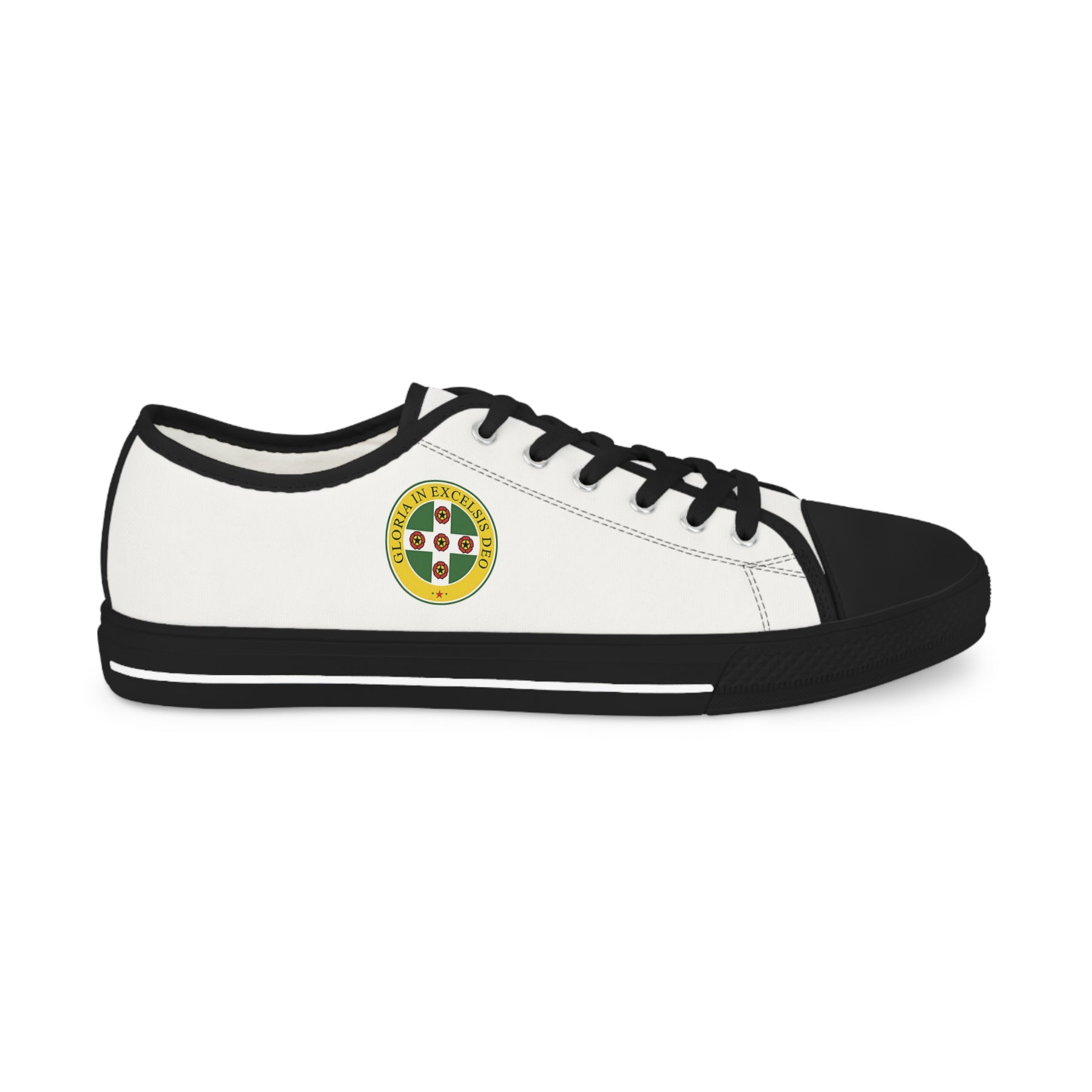 Royal Order of Scotland Sneaker - Low Top Sneaker Black & White Sole - Bricks Masons