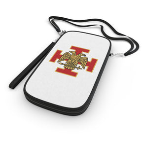 33rd Degree Scottish Rite Passport Wallet - Red Cross With Gold Eagles Wings Down - Bricks Masons