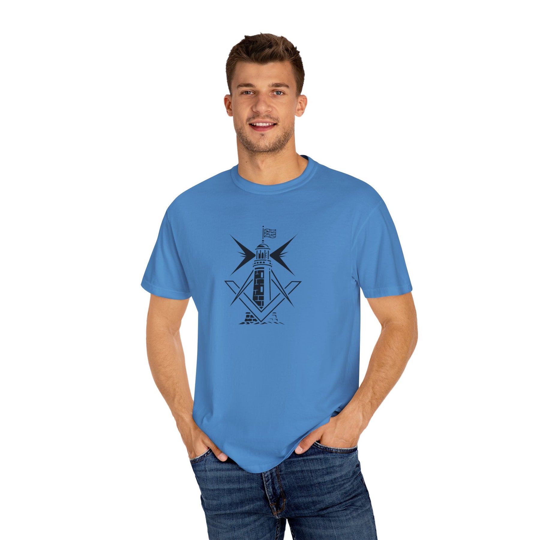 Master Mason Craft T-Shirt - United Kingdom Beacon of Brotherhood - Bricks Masons