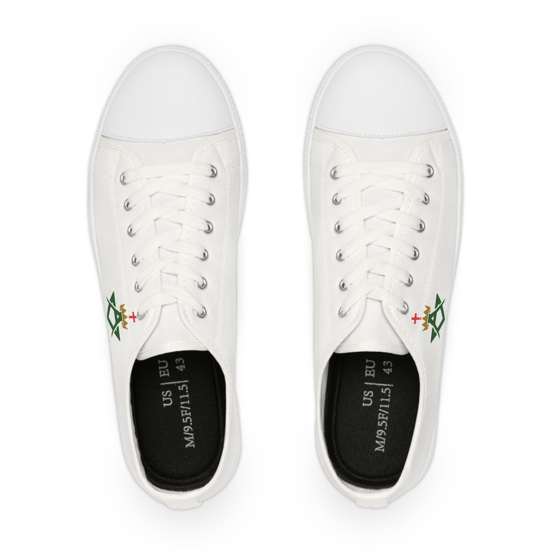 Allied Masonic Degrees Sneaker - Low Top Sneaker Black & White AMD Emblem - Bricks Masons