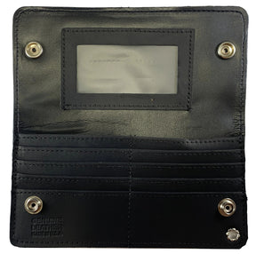 Widows Sons Wallet - Long Black Color with Chain - Bricks Masons