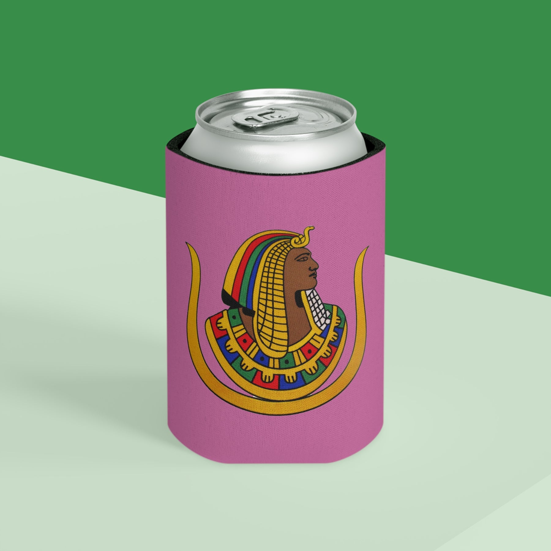 DOI Can Cooler - Pink Polyester Exterior - Bricks Masons
