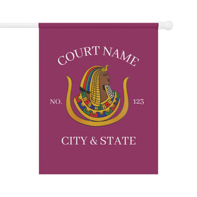 DOI Yard Flag - Colorful Personalized Printed Poly Poplin - Bricks Masons