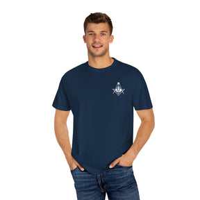 Master Mason Blue Lodge Canada Jurisdiction T-Shirt - Garment-Dyed Tee - Bricks Masons