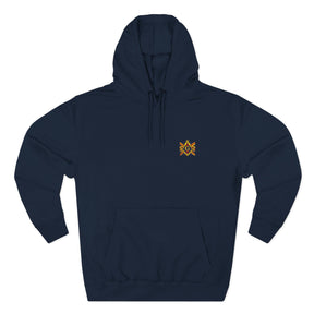 Master Mason Blue Lodge Hoodie - Three-Panel Fleece Signature Chest Stitch - Bricks Masons
