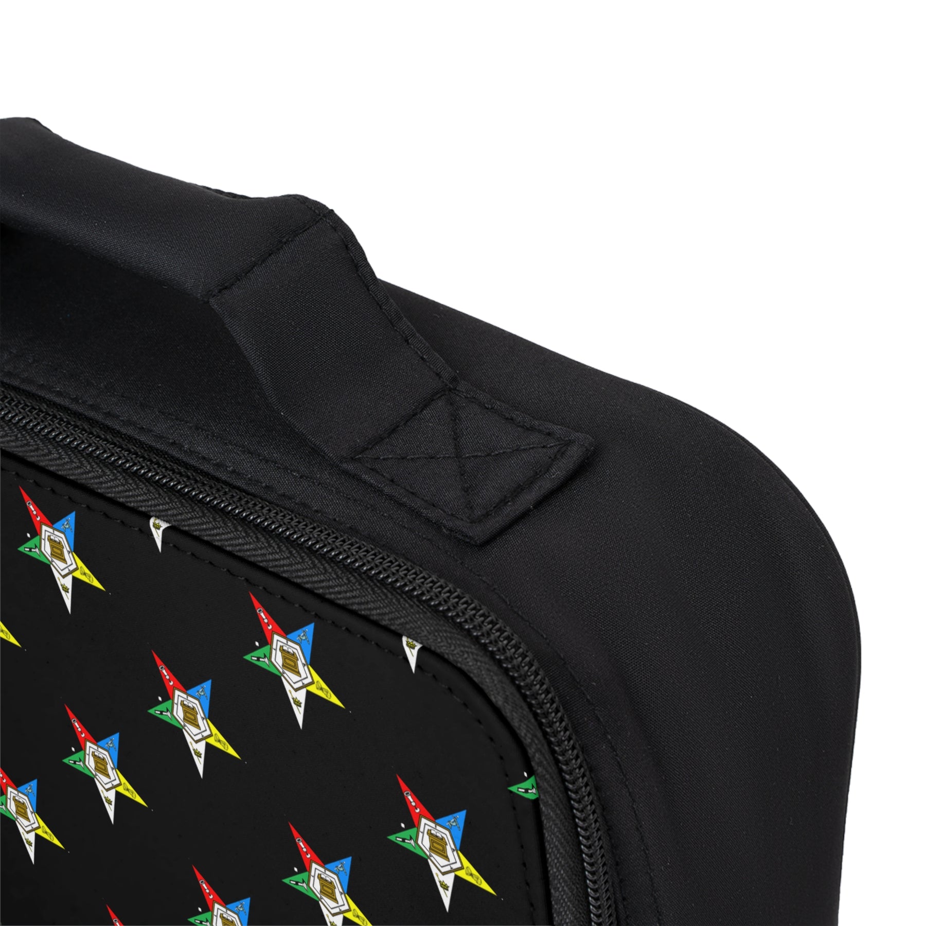 OES Lunch Bag - Black With Colorful Stars Fully Insulated - Bricks Masons