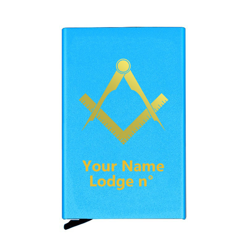 Master Mason Blue Lodge Credit Card Holder - Various Colors - Bricks Masons