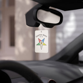 OES Car Air Freshener - Colorful Star Design With Personalization - Bricks Masons