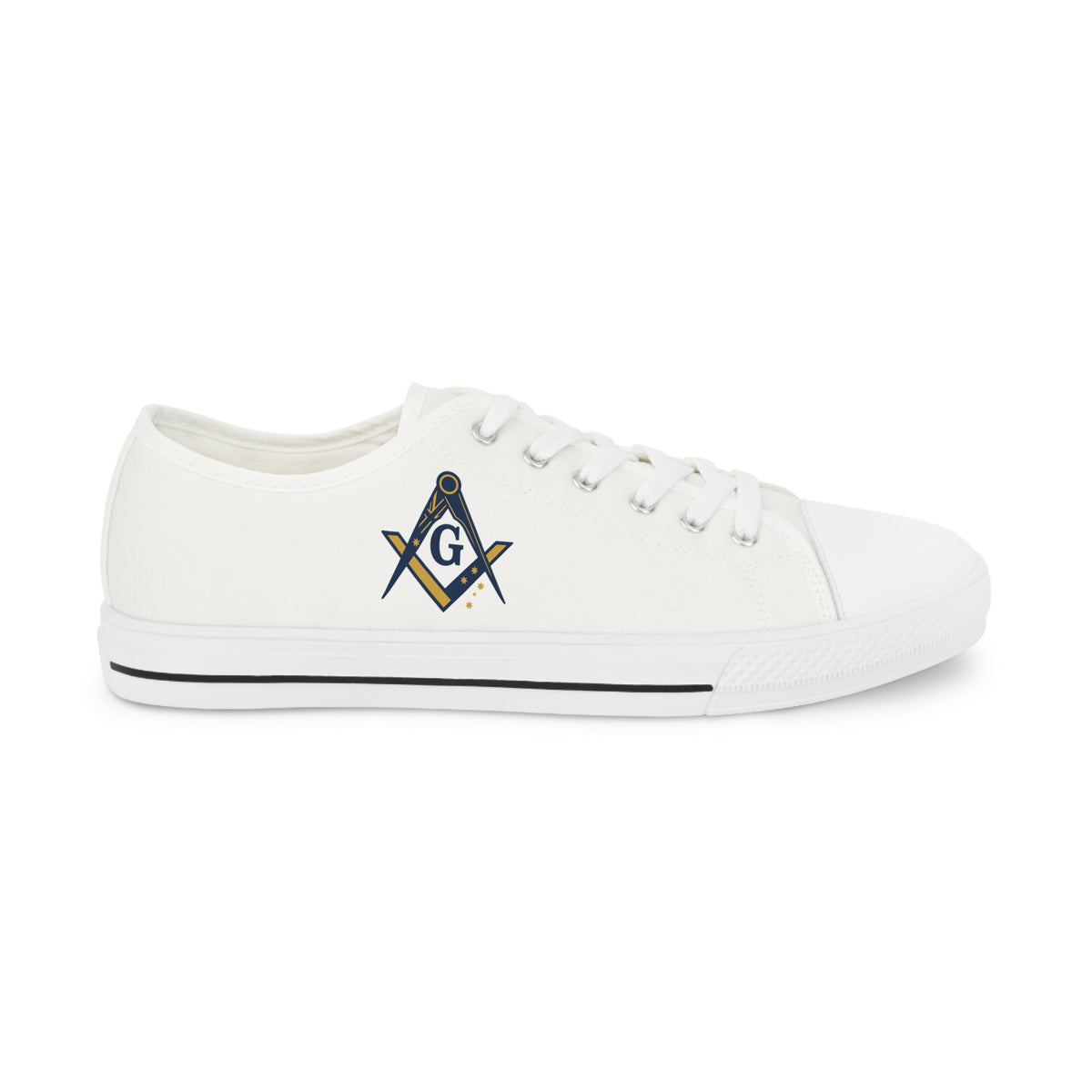 Master Mason Blue Lodge Australia Jurisdiction Sneaker - Low Top Sneaker Black & White S&C G - Bricks Masons