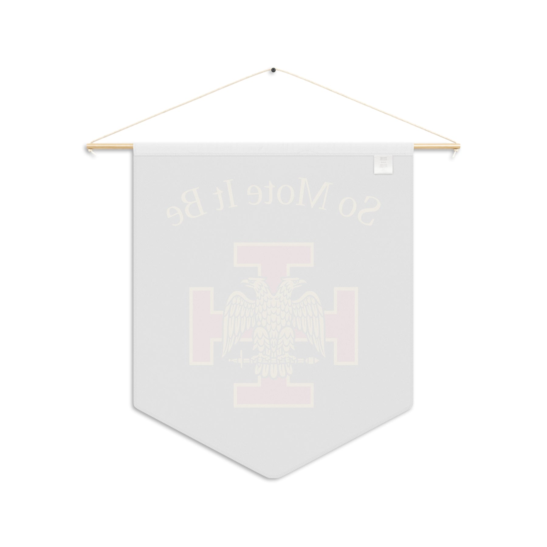 33rd Degree Scottish Rite Pennant - So Mote It Be with Red Cross & Double-Headed Eagle - Bricks Masons