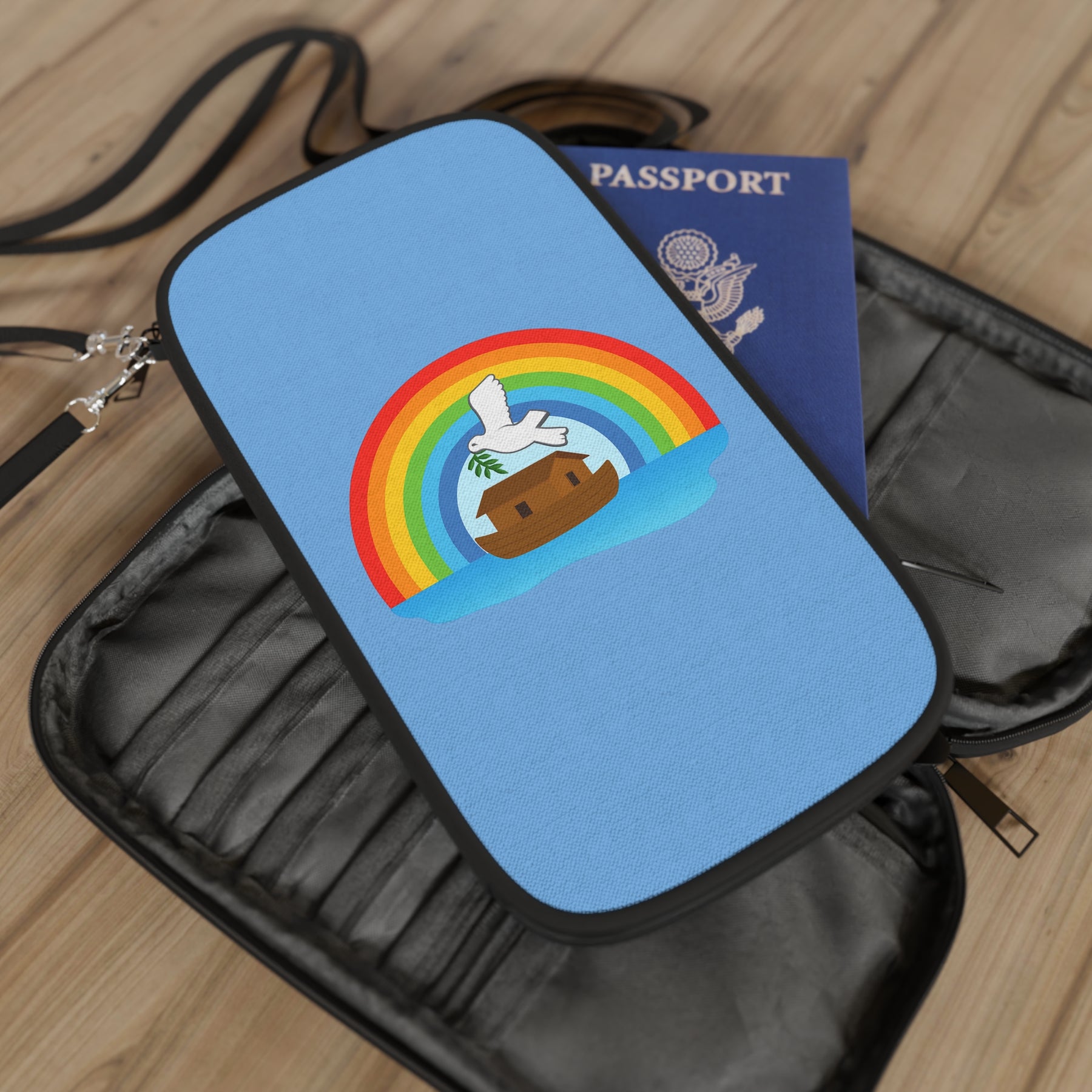 Royal Ark Mariner Passport Wallet - Colorful With Shoulder & Wrist Strap - Bricks Masons