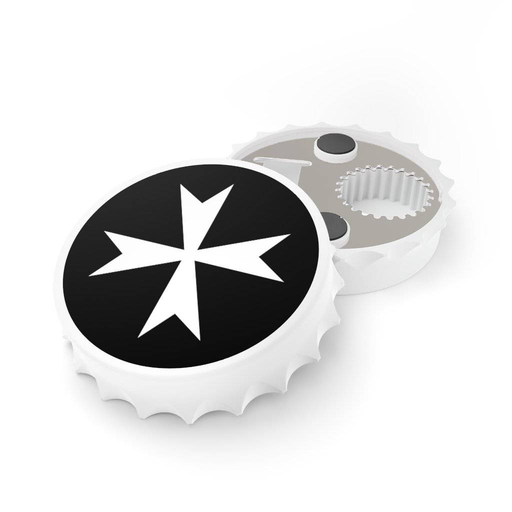 Order Of Malta Commandery Bottle Opener - Black & White