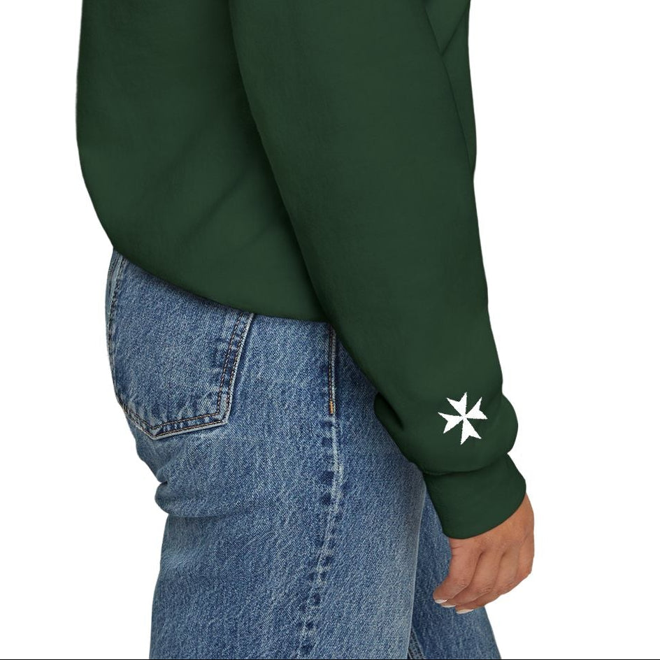 Order of Saint Lazarus Sweatshirt - Crewneck Signature Stitch - Bricks Masons