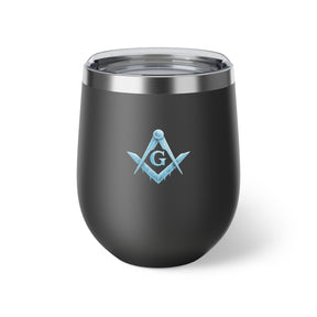 Master Mason Blue Lodge Vacuum Cup - Frosty Square & Compass G Design
