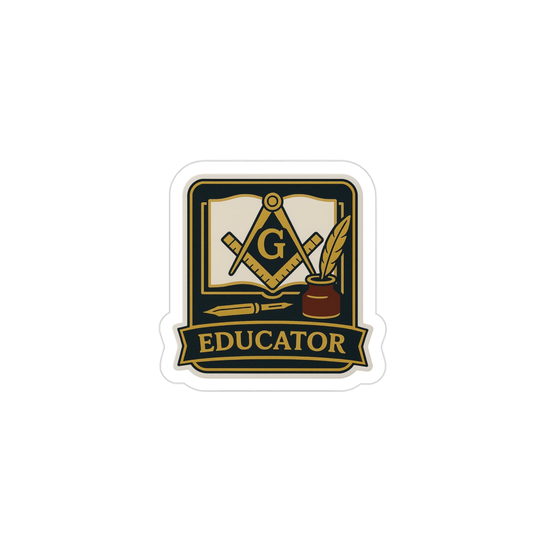 Master Mason Blue Lodge Sticker Decal - Outdoor Die-Cut - Bricks Masons