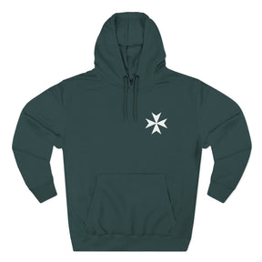 Order of Saint Lazarus Hoodie - Embroidered Chest Logo - Bricks Masons