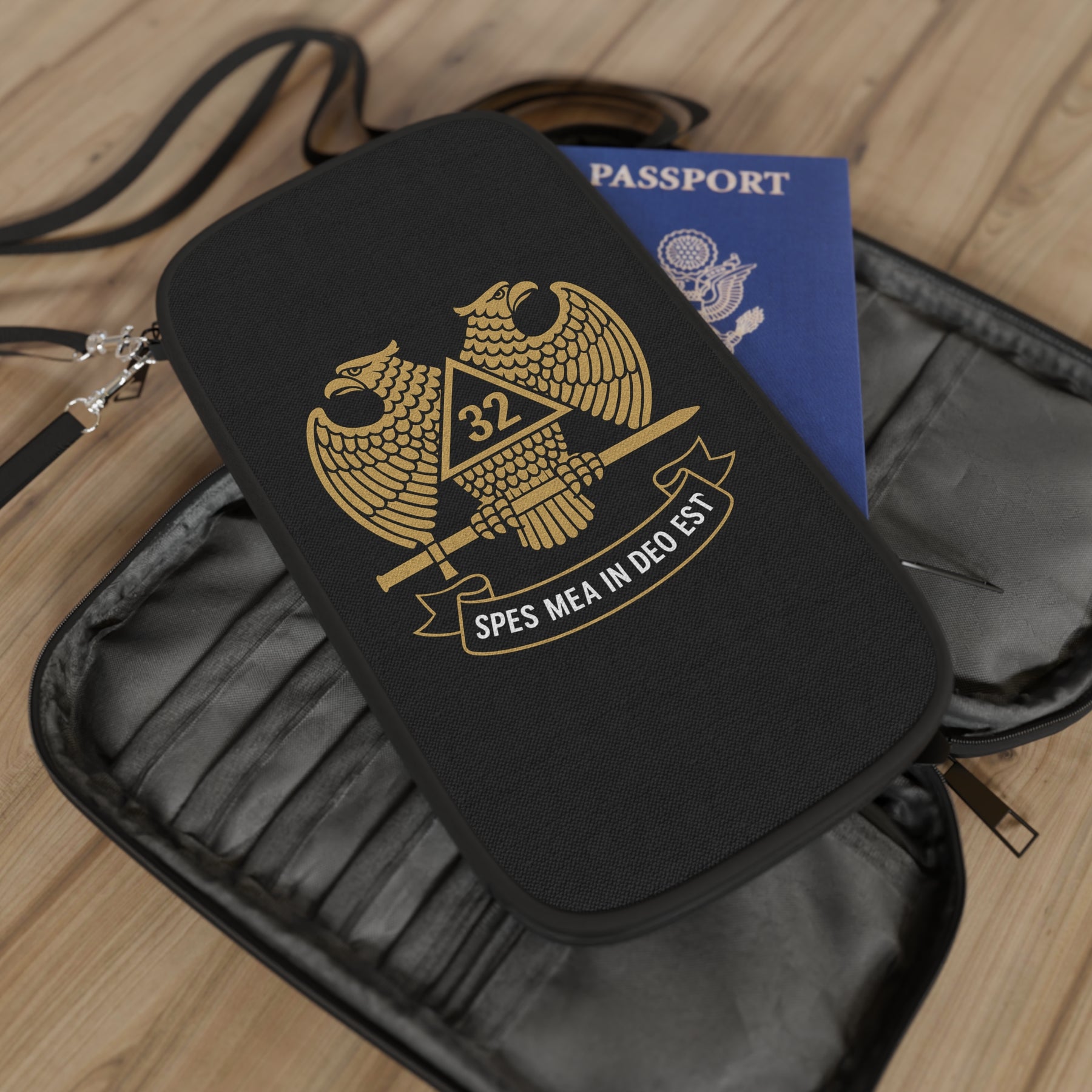 32nd Degree Scottish Rite Passport Wallet - SPES MEA IN DEO EST - Bricks Masons