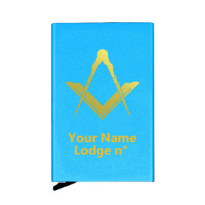 Master Mason Blue Lodge Credit Card Holder - Various Colors - Bricks Masons