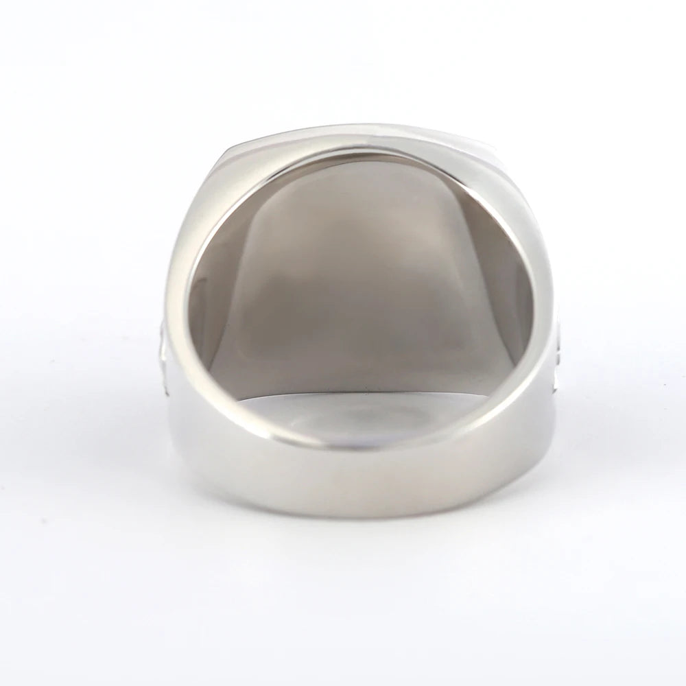 Master Mason Blue Lodge Ring - Sterling Silver Faith Hope and Charity with S&C G