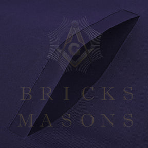 Chaplain Blue Lodge Officer Apron - Dark Blue With Silver Hand Embroidery Bullion - Bricks Masons