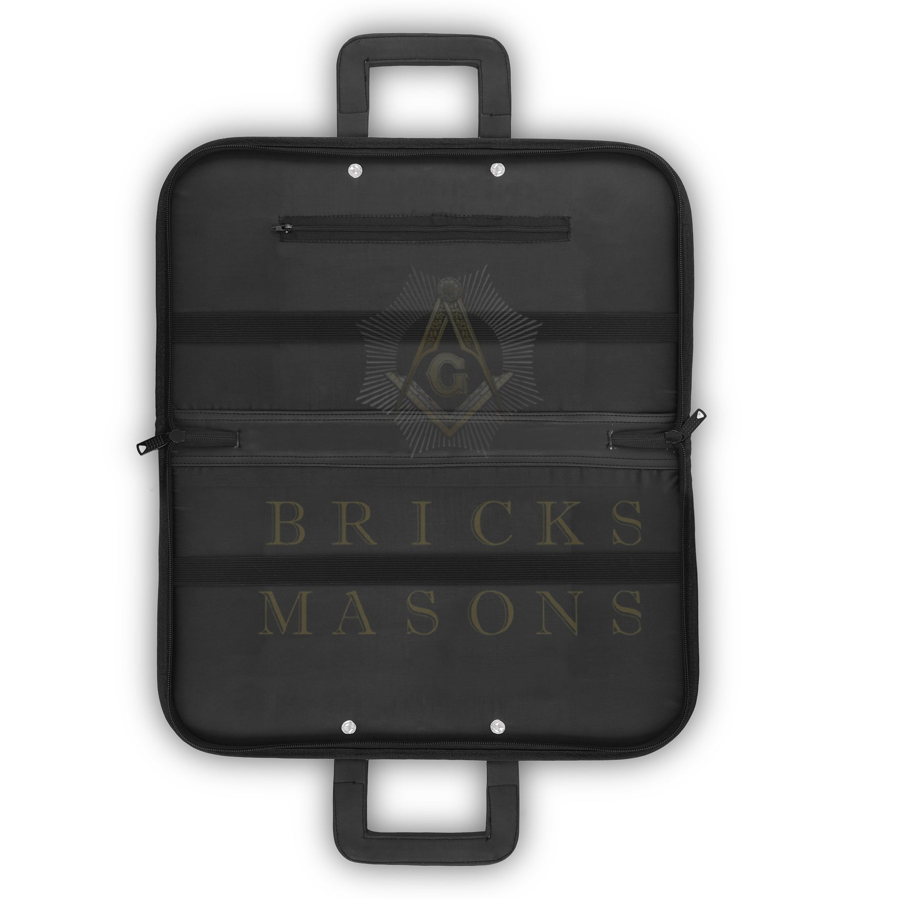 Widows Sons Chain Collar Case - Square & Compass Lightweight Soft Case Half Size - Bricks Masons