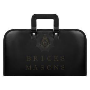 Widows Sons Chain Collar Case - Square & Compass Lightweight Soft Case Half Size - Bricks Masons