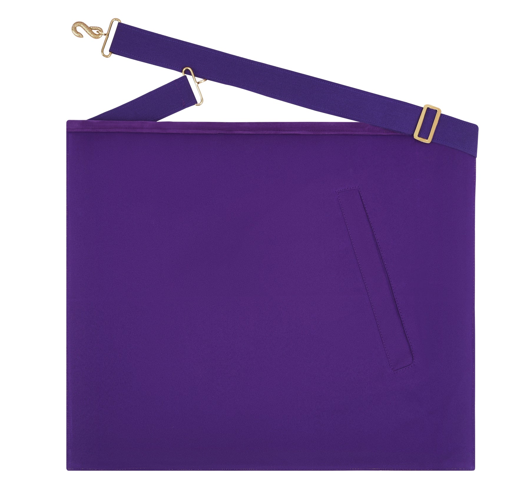 Chaplain Royal Arch Chapter Officer Apron - Purple Velvet with Bullion Hand Embroidery - Bricks Masons