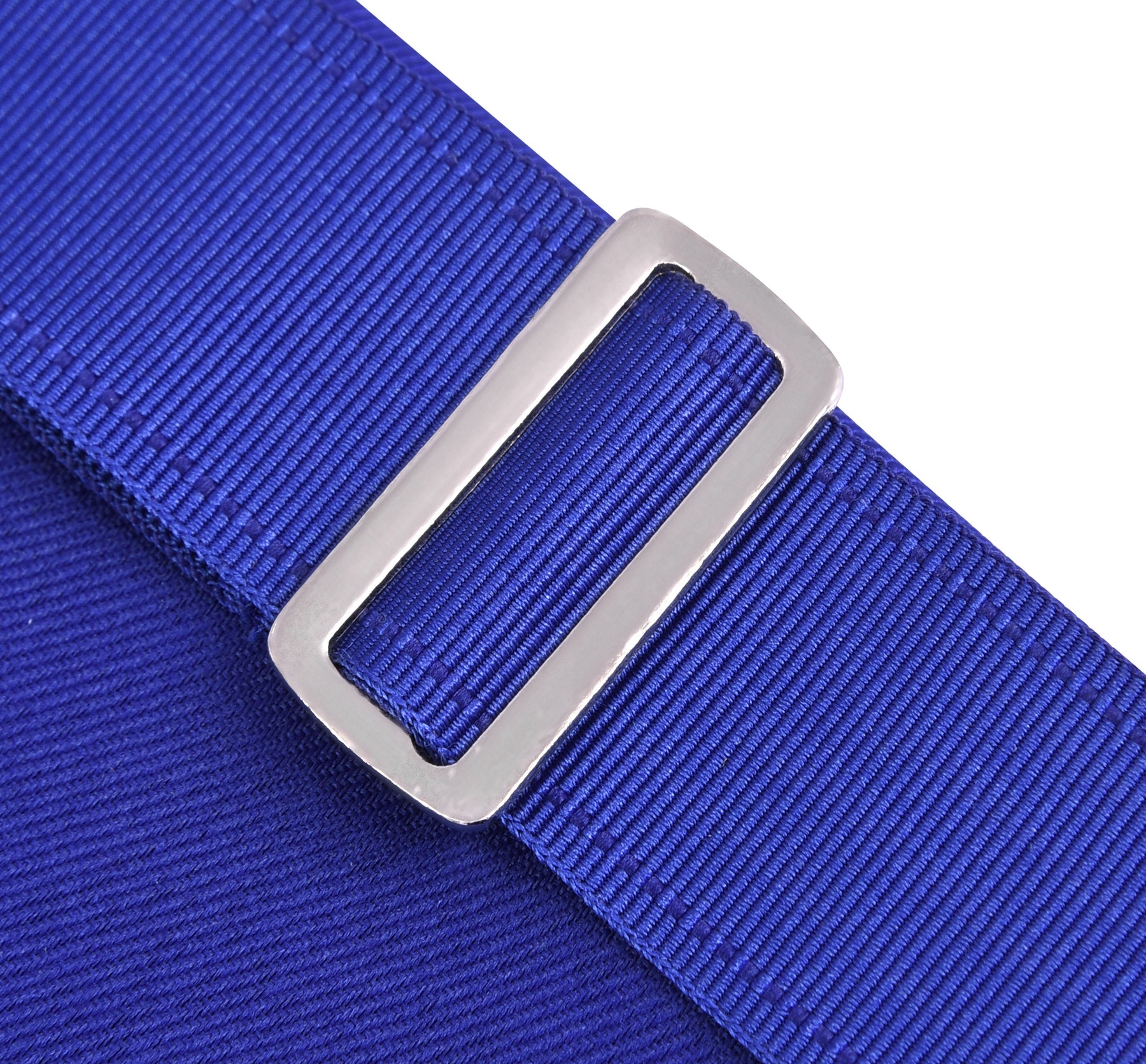 Past Master Blue Lodge Apron - Royal Blue Square & Quadrant With Sun - Bricks Masons