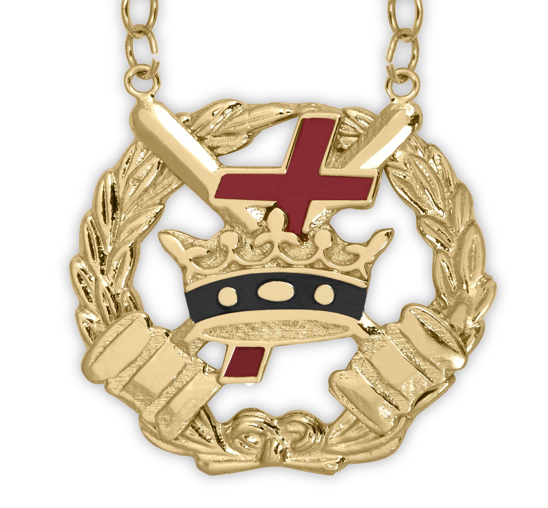 Knights Templar Breast Jewel - Gold Engravable Double Bar Pin - Bricks Masons