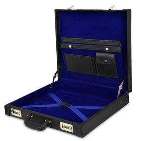 Master Mason Blue Lodge Apron Case - Blue & Gold Square & Compass G Various Sizes & Materials - Bricks Masons