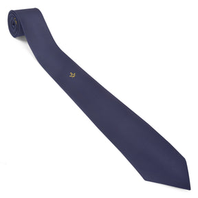 Master Mason Blue Lodge Necktie - Blue Polyester With Square & Compass Emblem