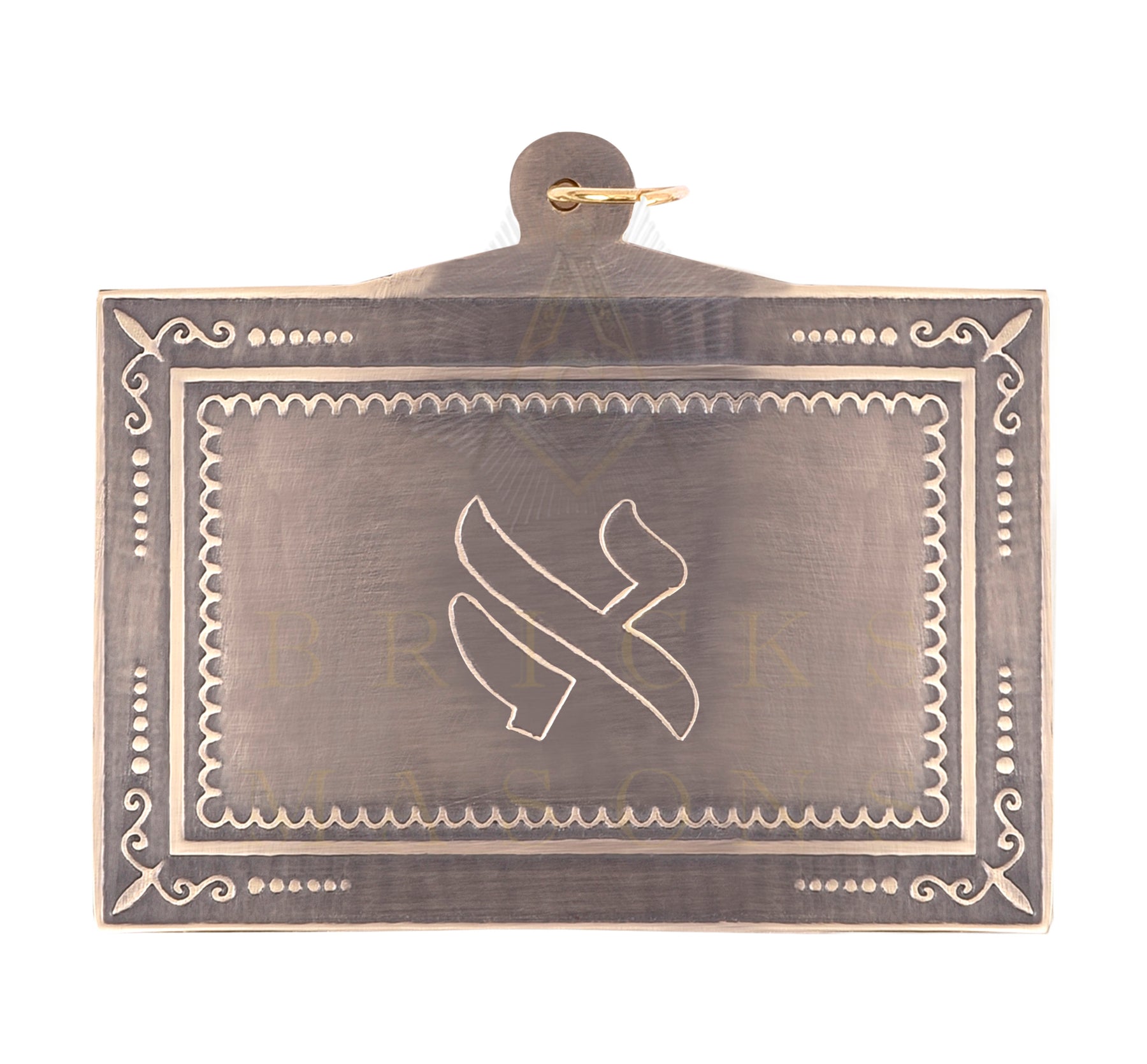 19th Degree Scottish Rite Breastplate - Gold & Antique Silver Plated - Bricks Masons