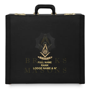 Past Master Blue Lodge Apron Case - Machine Embroidery Various Sizes & Materials - Bricks Masons