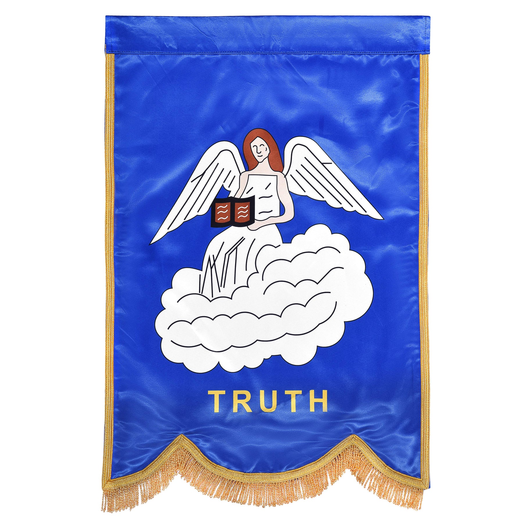 Truth Order Of The Amaranth Banner - Printed With Gold Braid & Fringe - Bricks Masons