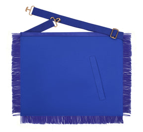 Past District Deputy Grand Master Blue Lodge Apron - Blue Borders Machine Embroidery - Bricks Masons