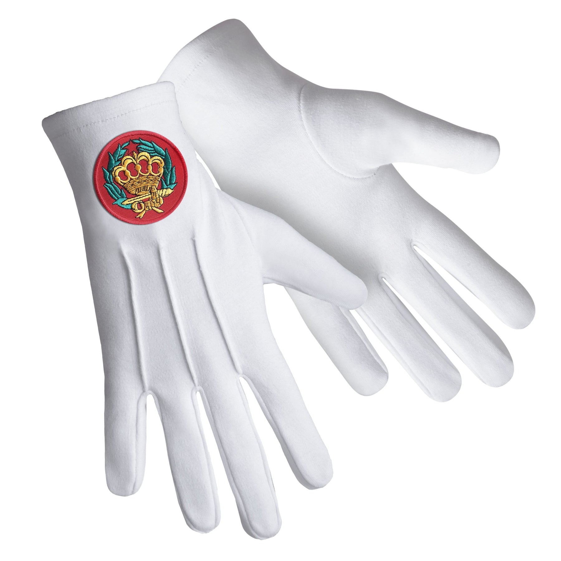 Order of the Amaranth Glove - Pure Cotton With Red Patch - Bricks Masons