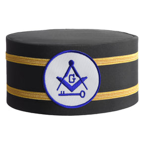 International Masons Crown Cap - White & Blue Emblem With Double Braid - Bricks Masons