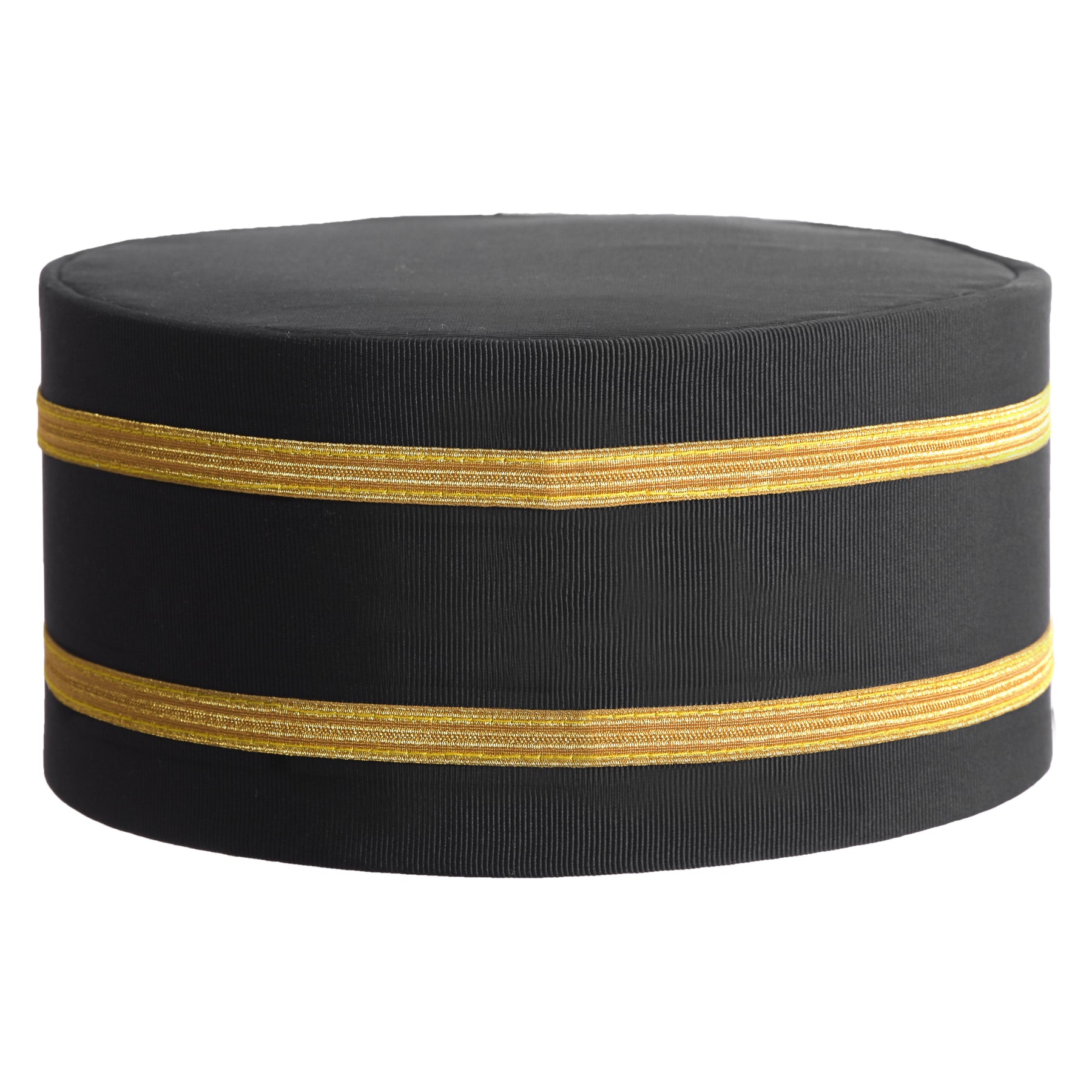 Grand Master Blue Lodge Crown Cap - Black Patch With Two Braids - Bricks Masons