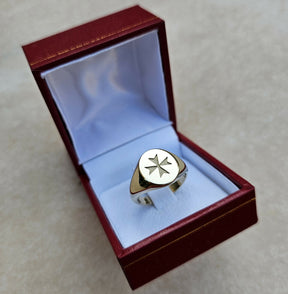 Order Of Malta Cross Ring - 9K Gold Amalfi Cross