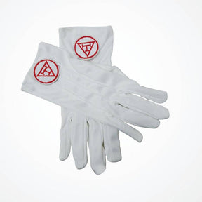 Royal Arch Chapter Gloves - Red Triple Tau