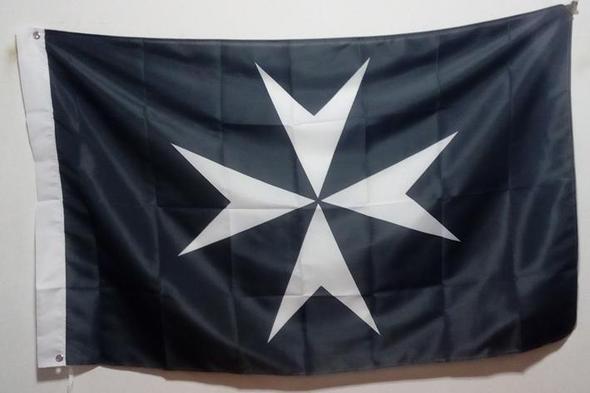 Order Of Malta Commandery Flag - Black