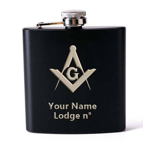 Master Mason Blue Lodge Flask - 2 Shot Glasses & Funnel